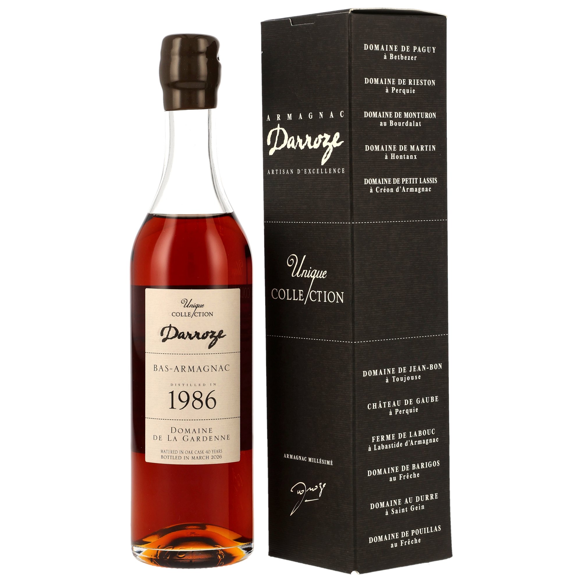 Darroze 1986/2026 - 40 Jahre Domaine de La Gardenne Bas-Armagnac Unique Collection (200 ml)