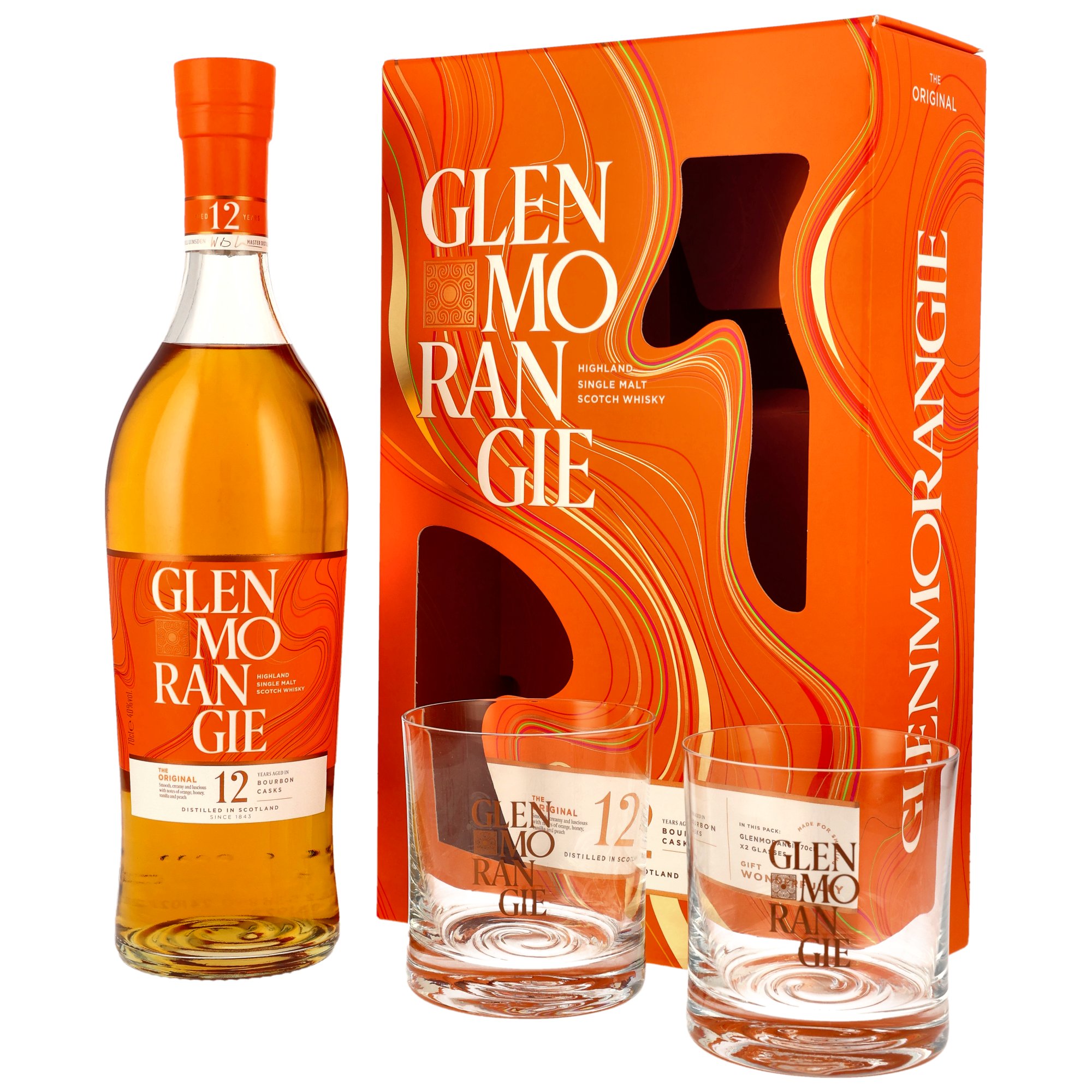 Glenmorangie 12 Jahre The Original Geschenkset mit 2 Gläsern