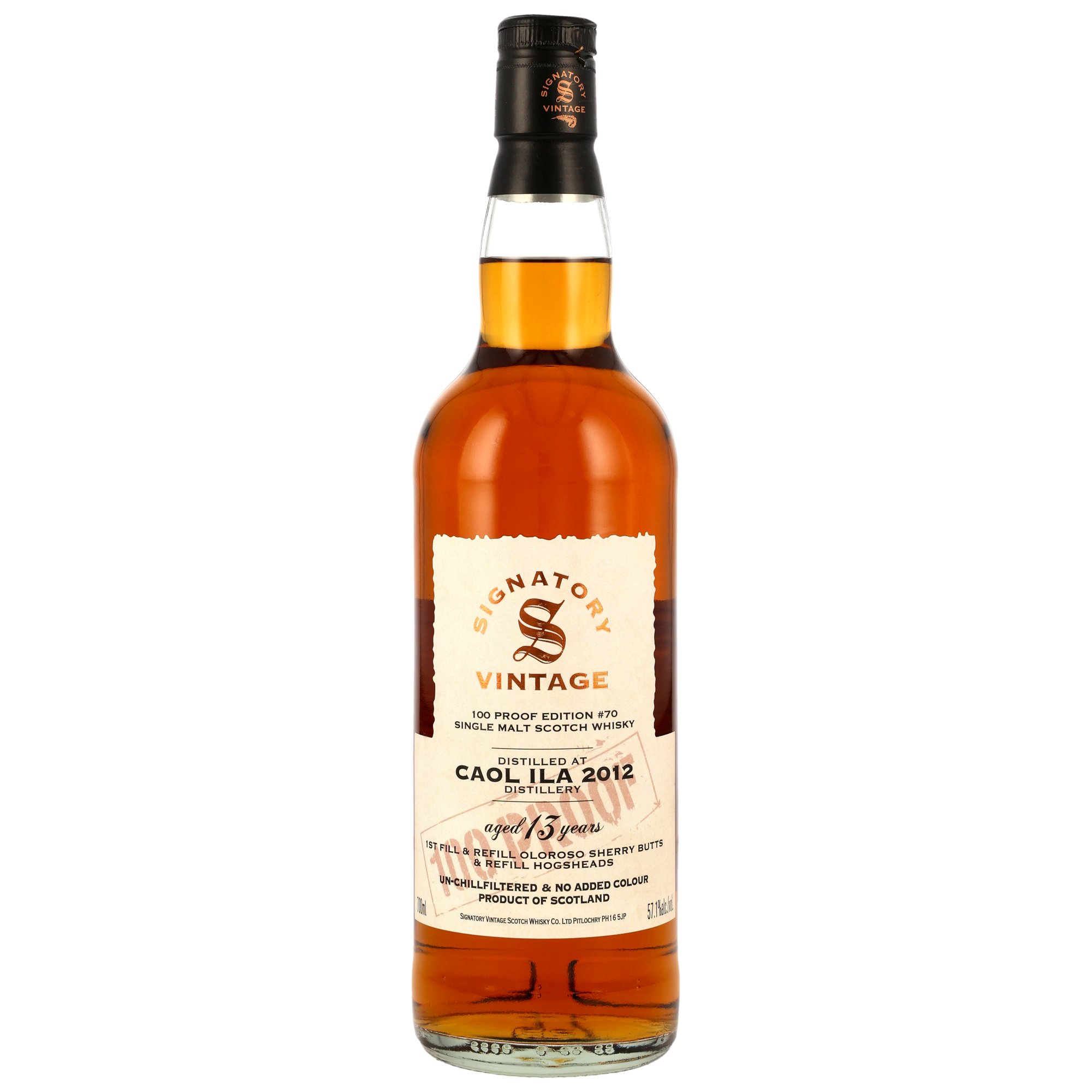 Caol Ila 2012 - 13 Jahre 1st Fill & Refill Oloroso Sherry Butts & Refill Hogheads 100 Proof Edition #70 (Signatory)