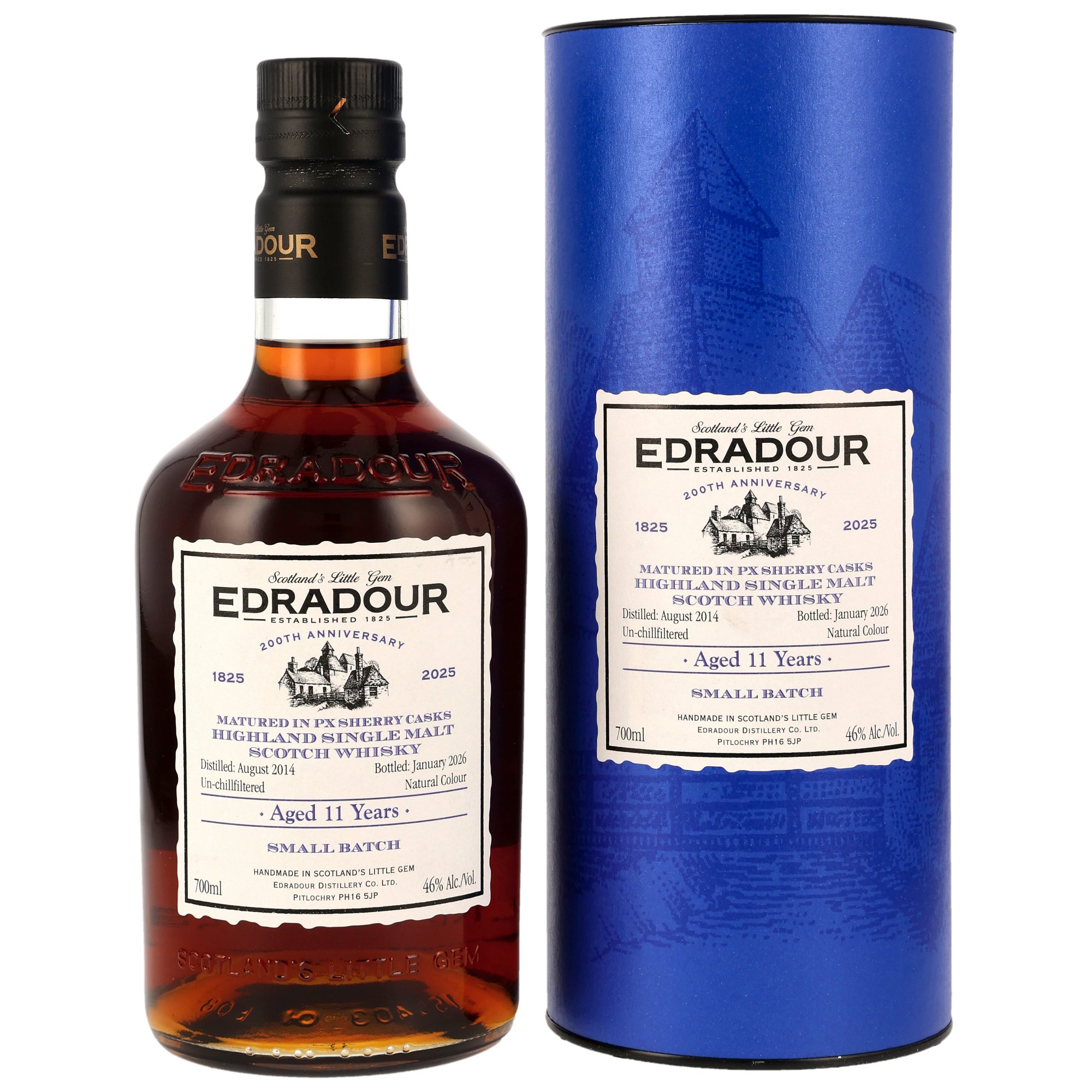 Edradour 2014/2026 - 11 Jahre 1st Fill PX Sherry Casks 200th Anniversary