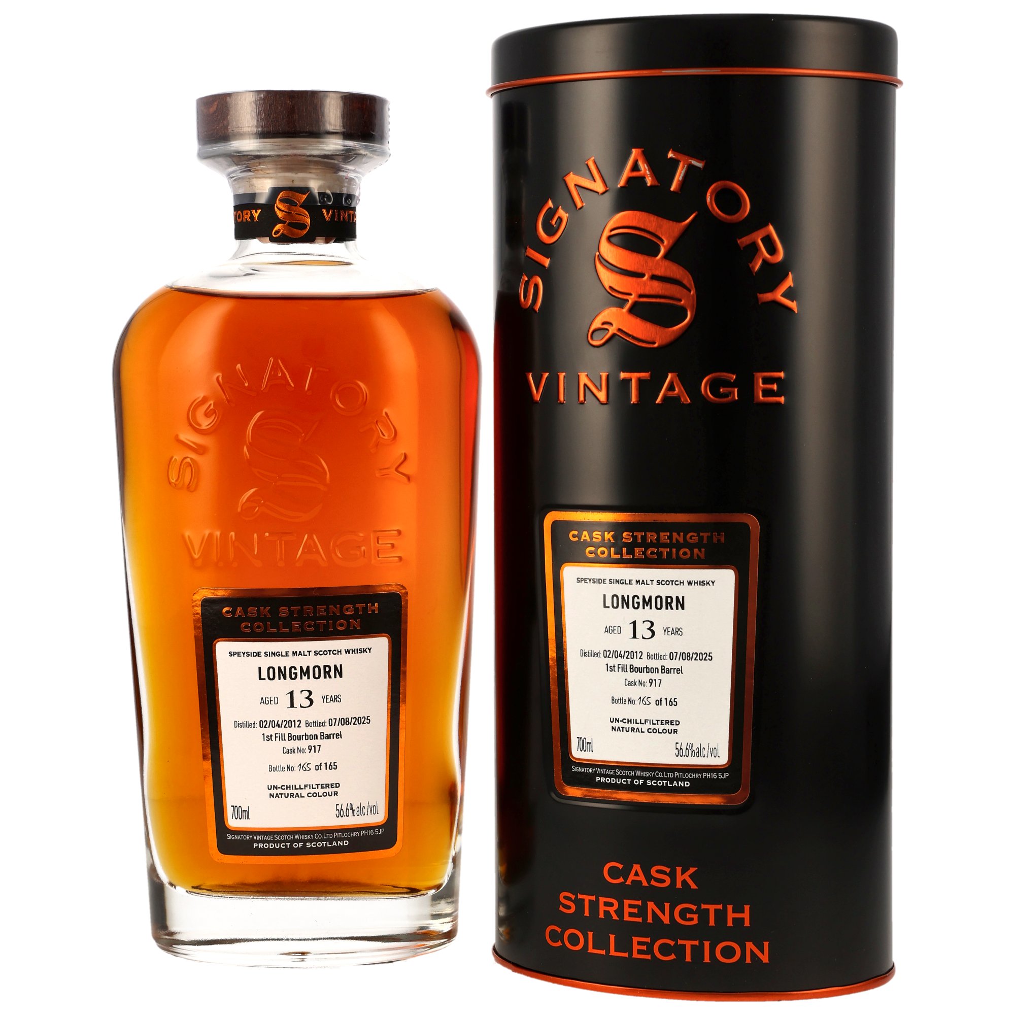 Longmorn 2012/2025 - 13 Jahre 1st Fill Bourbon Barrel #917 Cask Strength Collection (Signatory)