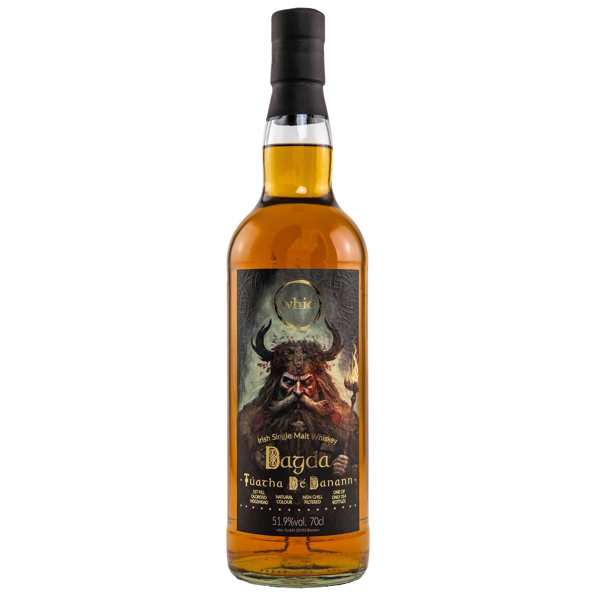 whic.de Bagda Túatha Bé Banann Irish Single Malt Whisky 51,9% vol. 0,7L mit keltischem Krieger-Motiv und Erstabfüllung Hogshead