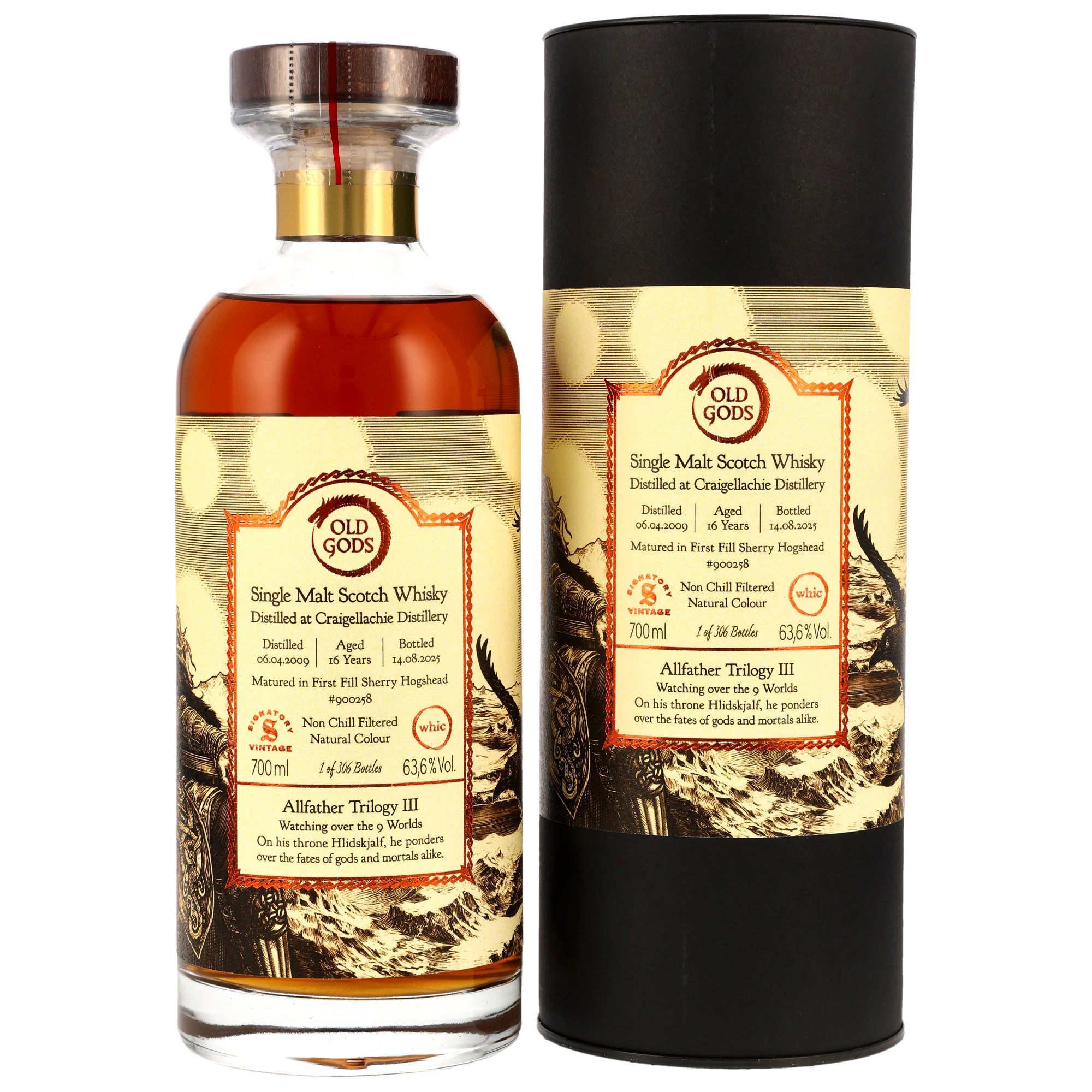 Craigellachie 2009/2025 - 16 Jahre First Fill Sherry Hogshead #900258 Watching over the 9 Worlds Allfather Trilogy III Old Gods (whic)