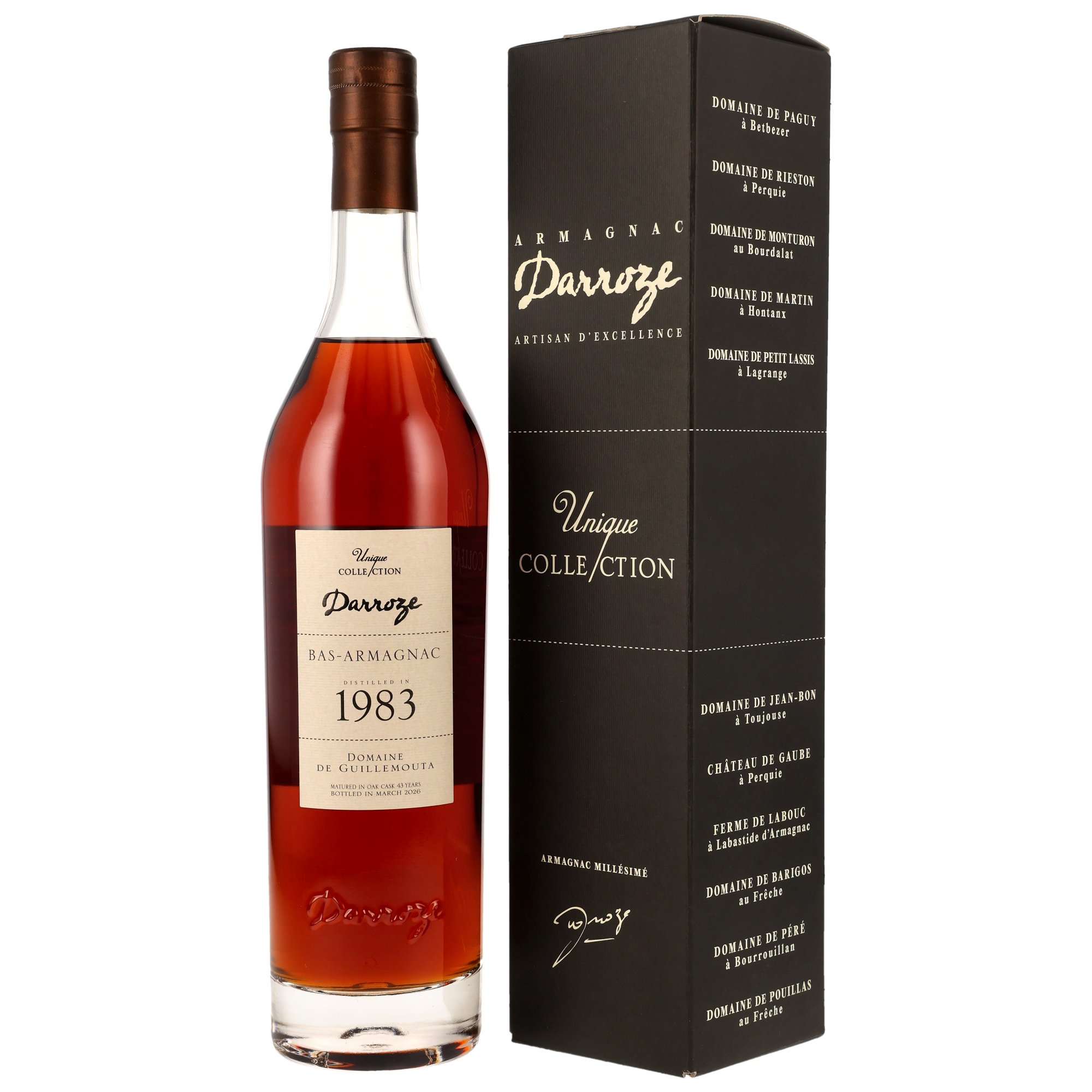 Darroze 1983/2026 - 43 Jahre Domaine de Guillemouta Bas-Armagnac Unique Collection