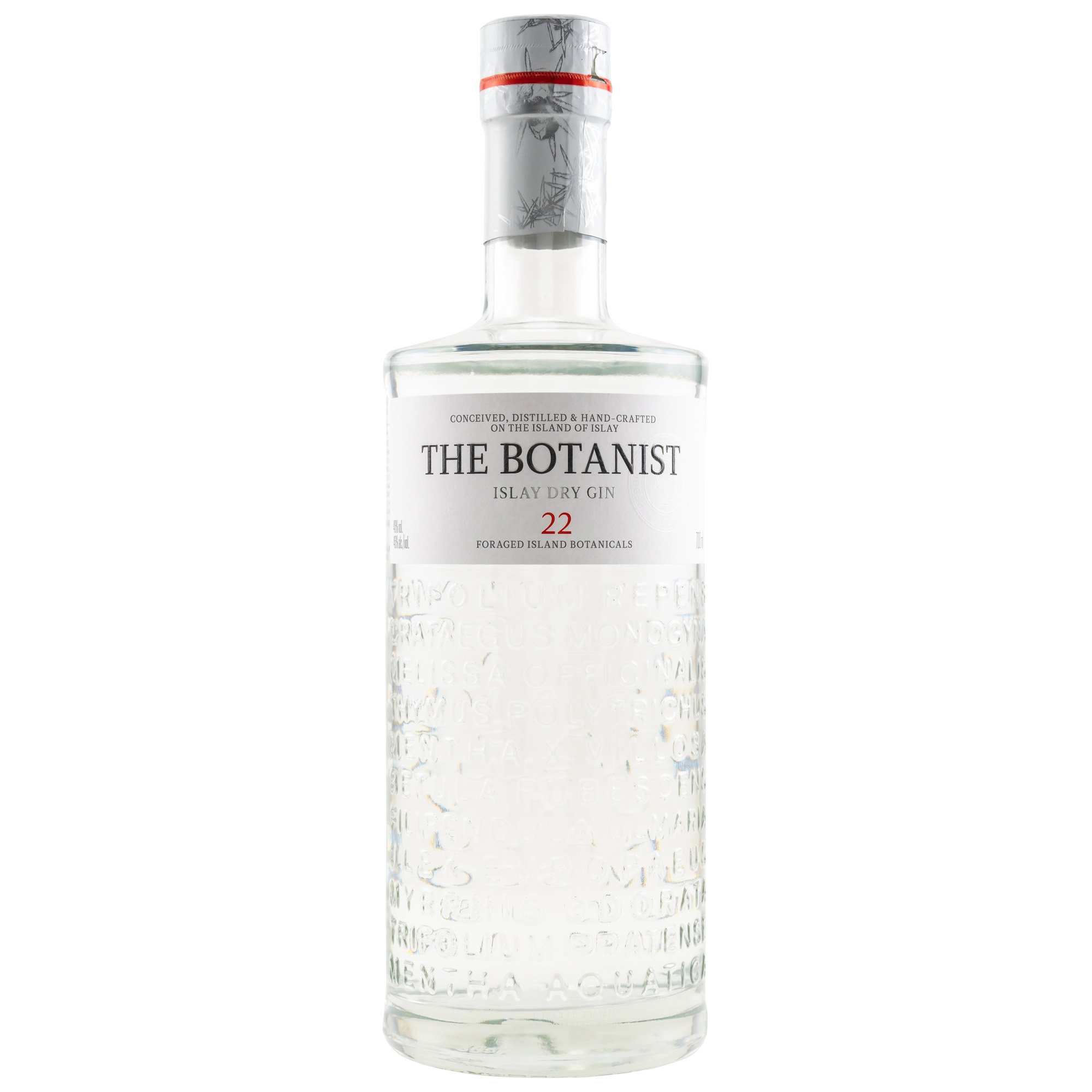 The Botanist Islay Dry Gin 22 Foraged Island Botanicals mit Naturkorken-Verschluss in klarer Premium-Flasche