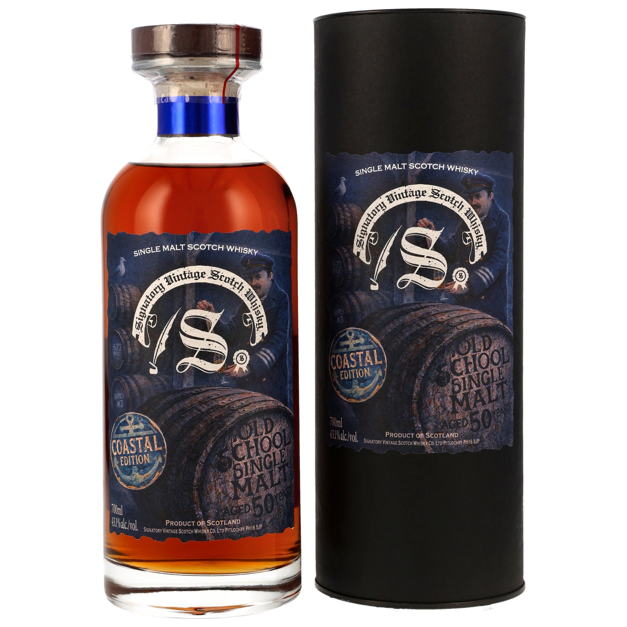 Old School Single Malt 50 Jahre Coastal Edition Batch #3 (Signatory)