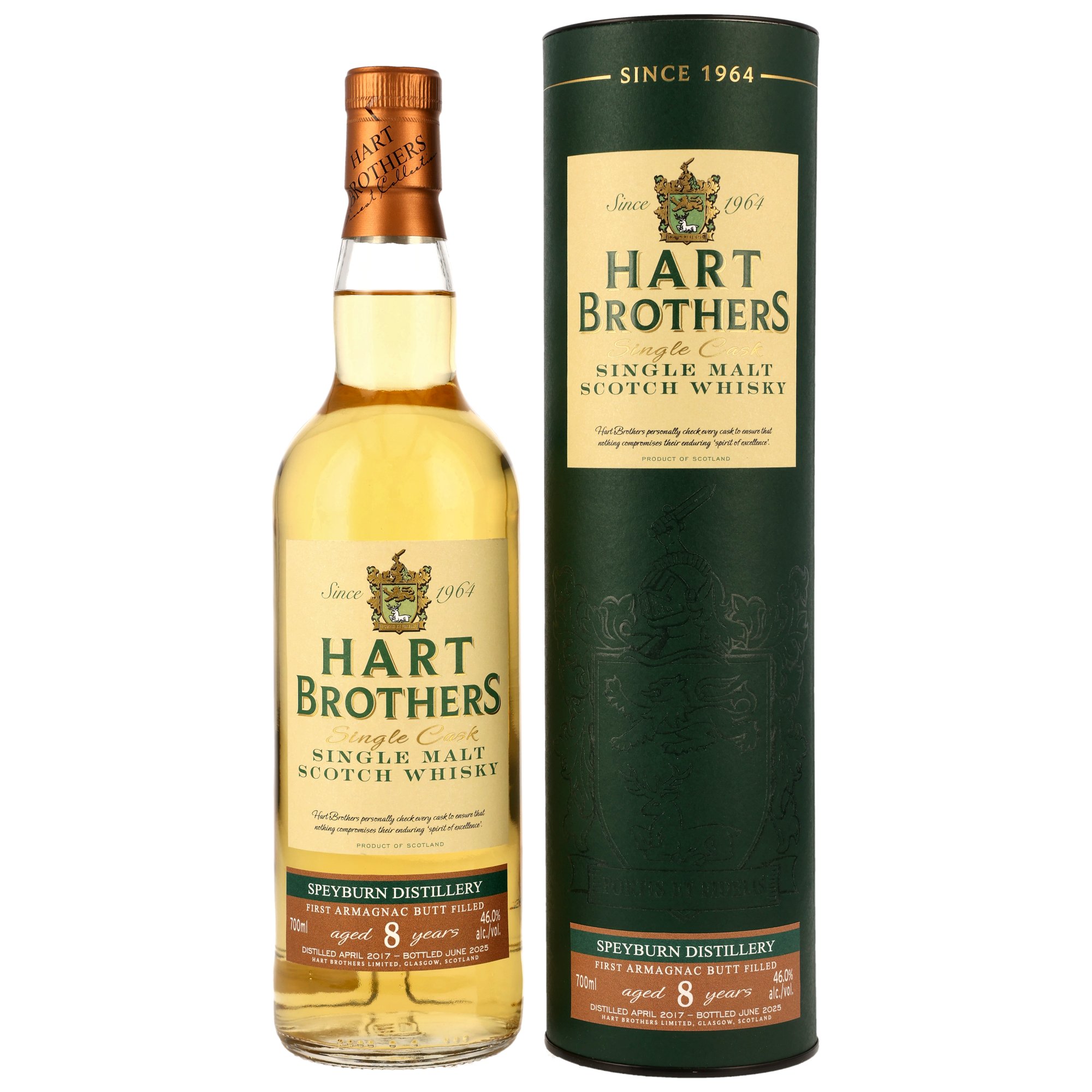 Speyburn 2017/2025 - 8 Jahre 1st Fill Armagnac Butt (Hart Brothers)