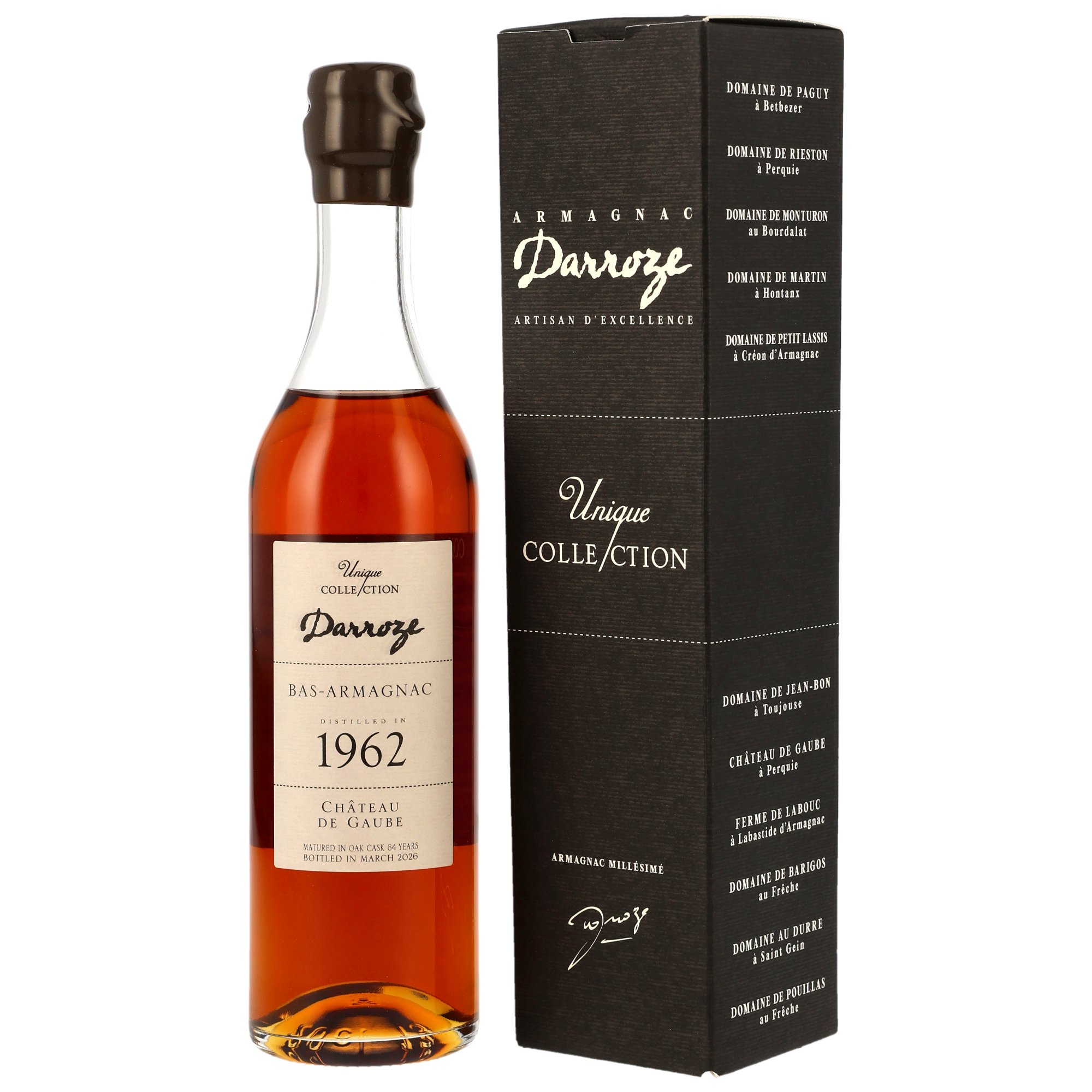 Darroze 1962/2026 - 64 Jahre Domaine de Gaube Bas-Armagnac Unique Collection (200 ml)