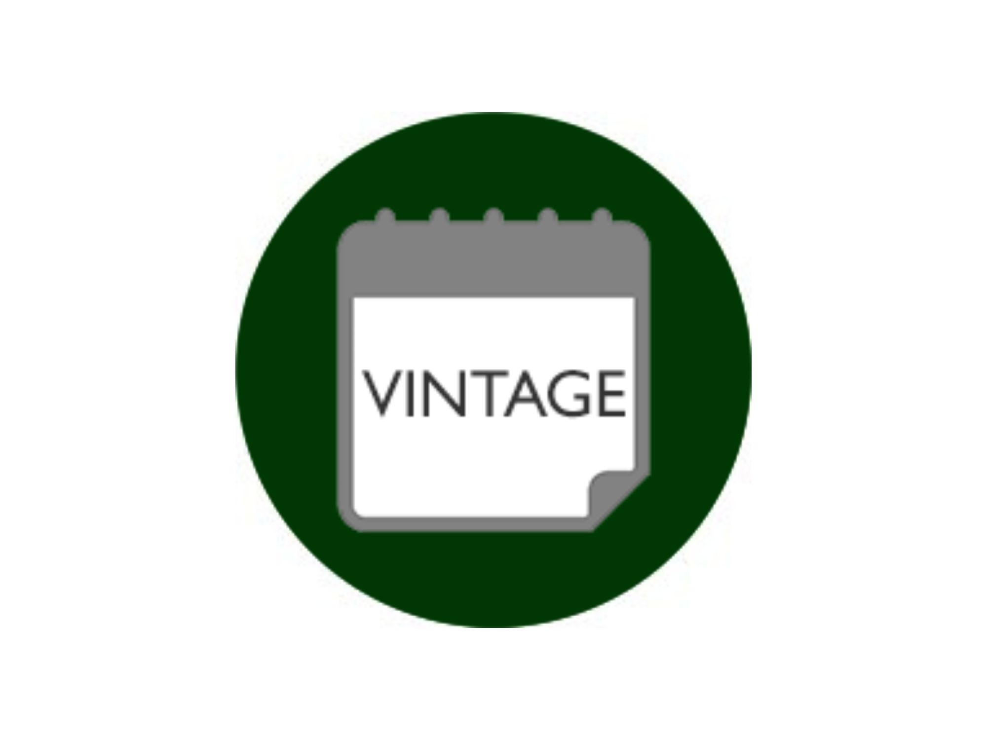 Vintage-Kalender-Symbol für exklusive Jahrgangs-Spirituosenauswahl auf whic.de