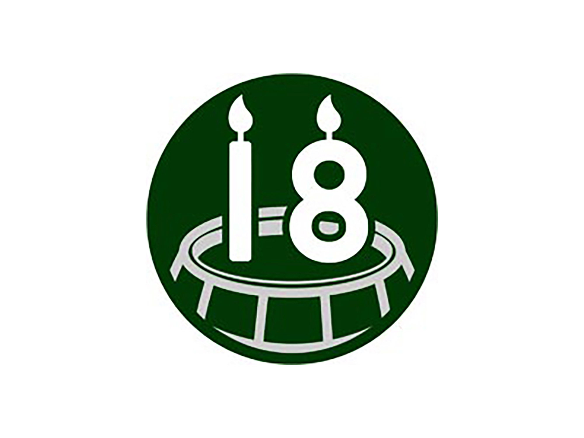 18 Jahre gereifter Premium-Spirituose Symbol für langjährige Reifung in Holzfässern